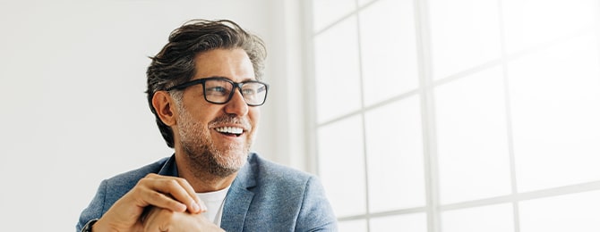 Well-dressed mature man in the office
